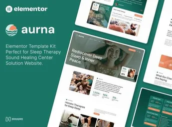 Aurna – Sleep Therapy & Sound Healing Center Elementor Template Kits
