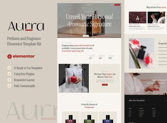 Aurra – Perfume and Fragrance Elementor Template Kit