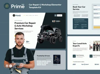 AutoPrime – Car Repair & Workshop Elementor Template Kit