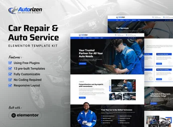 Autorizen – Car Repair & Auto Service Elementor Template Kit