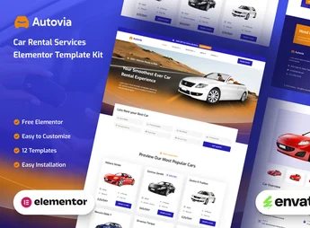 Autovia – Car Rental Service Elementor Template Kit