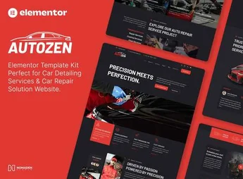 Autozen – Car Detailing Services & Car Repair Elementor Template Kits