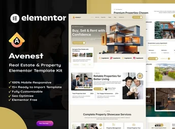 Avenest – Real Estate & Property Showcase Elementor Template Kit