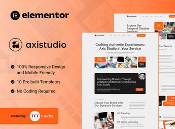Axistudio – Branding & Creative Studio Elementor Template Kit