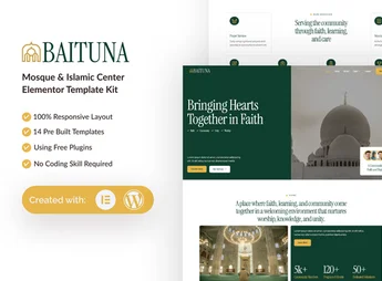 Baituna – Mosque & Islamic Center Elementor Template Kit
