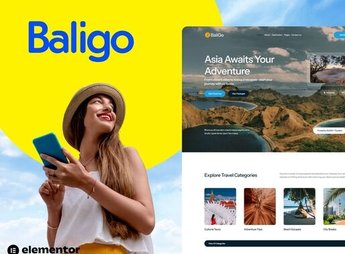 Baligo – Asian Travel Agency Elementor Kit Template