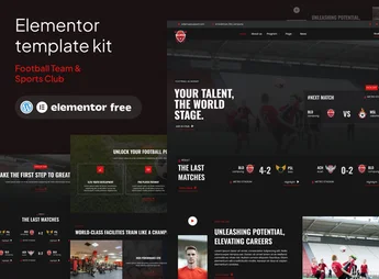 Ballademy – Football Team & Sports Club Elementor Template Kit