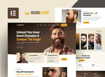 BeardChamp – Beard & Mustache Competition Elementor Template Kit