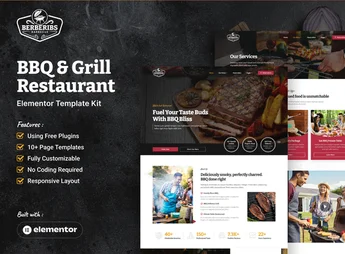 Berberibs – BBQ & Grill Restaurant Elementor Template Kit
