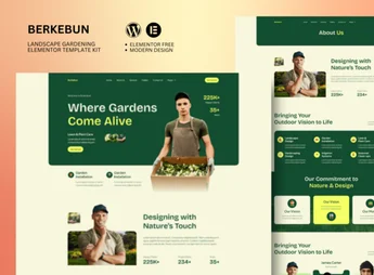 Berkebun – Landscape & Gardening Elementor Template Kit