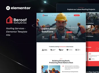 Beroof – Roofing Services Elementor Template Kit