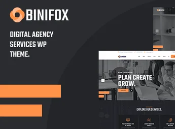 Binifox – Digital Agency Services WordPress Theme + RTL