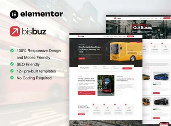 BisBuz – Bus Charter Service & Rental Elementor Pro Template Kit