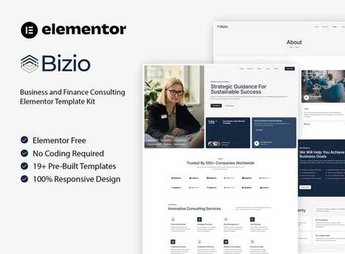 Bizio – Business and Finance Consulting Elementor Template Kit