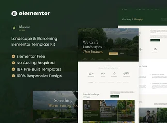 Blooma – Landscape & Gardening Elementor Template Kit