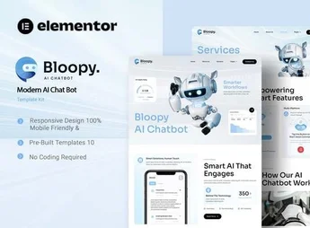 Bloopy – Modern AI Chat Bot Elementor Template Kit