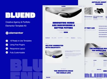 Bluend – Creative Agency & Portfolio Elementor Template Kit