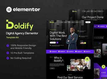 Boldify – Digital Agency Elementor Template Kit