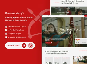 Bowmaster – Archery Club & Courses Elementor Template Kit