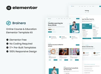 Brainera – Online Course & Education Elementor Template Kit
