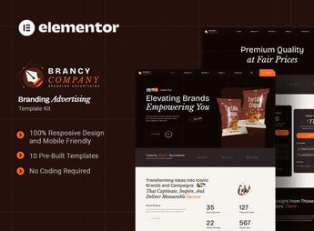 Brancy – Branding Advertising Elementor Template Kit