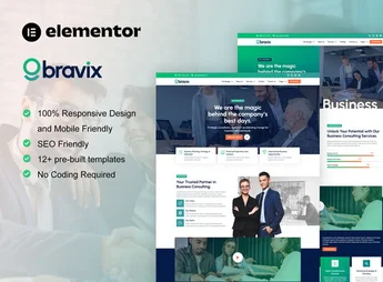 Bravix – Business Consulting Elementor Pro Template Kit