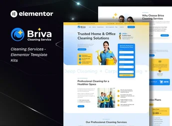 Briva – Cleaning Services Elementor Template Kit