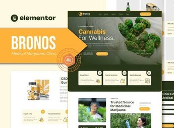 Bronos – Medical Marijuana Elementor Template Kit