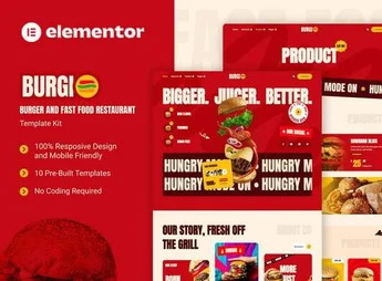 Burgio – Burger & Fast Food Restaurant Elementor Template Kit