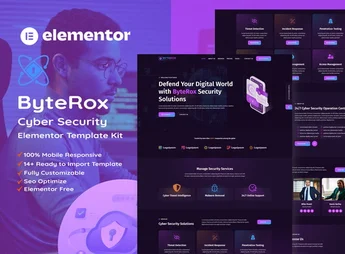 ByteRox – Cyber Security Elementor Template Kit