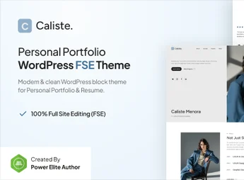 Caliste – Personal Portfolio CV & Resume Gutenverse FSE WordPress Block Theme