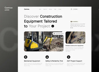 Canstrax – Construction Equipment Rental Elementor Template Kit