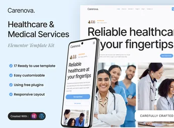 Carenova – Healthcare & Medical Services Elementor Template Kit