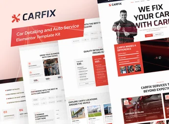 Carfix – Car Detailing and Auto Service Elementor Template Kit