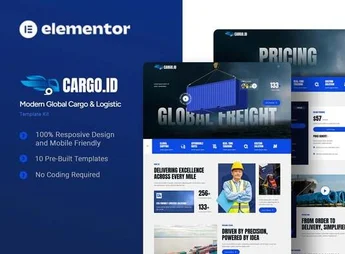 Cargoid – Modern Global Cargo & Logistic Elementor Template Kit