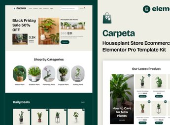 Carpeta – Houseplant Store Ecommerce Elementor Pro Template Kit