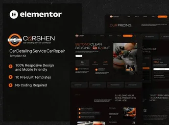 Carshen – Car Detailing Service Car Repair Elementor Template Kit