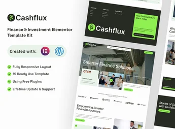 Cashflux – Finance & Investment Elementor Template Kit