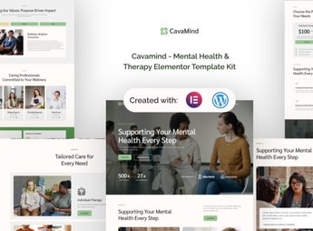 Cavamind – Mental Health & Therapy Elementor Template Kit