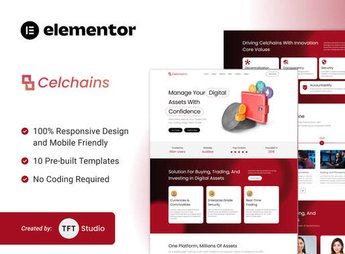 Celchains – Blockchain Crypto & DeFi Elementor Template Kit