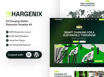 Chargenix – EV Charging Station Elementor Template Kit