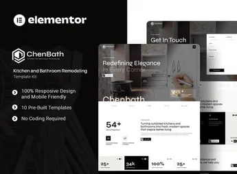 Chenbath – Kitchen & Bathroom Remodeling Elementor Template Kit