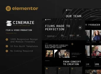 Cinemaze – Film & Video Production Elementor Template Kit