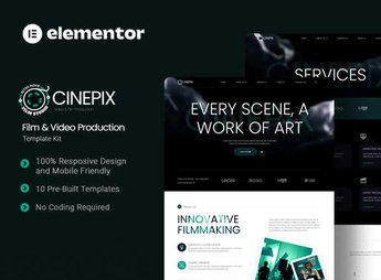 Cinepix – Film & Video Production Elementor Template Kit