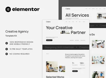 Clairo – Creative Agency Elementor Template Kit