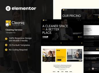 Cleoniq – Cleaning Services Elementor Template Kit