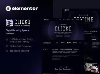 Clicko – Digital Marketing Agency Elementor Template Kit
