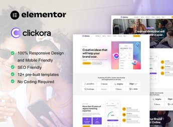 Clickora – Digital Marketing Agency Elementor Template Kit