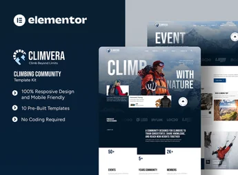 Climvera – Climbing Community Elementor Template Kit