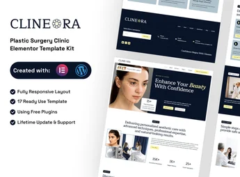 Clineora – Plastic Surgery Clinic Elementor Template Kit